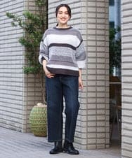 OLFAV22089 eur3(エウルキューブ) 【大きいサイズ】シャギーコンビニット ブラック(94)