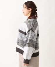 OLFAV22089 eur3(エウルキューブ) 【大きいサイズ】シャギーコンビニット ブラック(94)