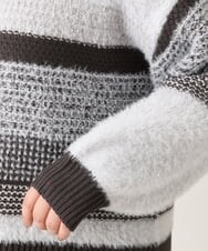 OLFAV22089 eur3(エウルキューブ) 【大きいサイズ】シャギーコンビニット ブラック(94)