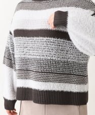 OLFAV22089 eur3(エウルキューブ) 【大きいサイズ】シャギーコンビニット ブラック(94)