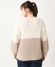 OLFAV25099 eur3(エウルキューブ) 【大きいサイズ】スパンコールコンビニット ベージュ(82)