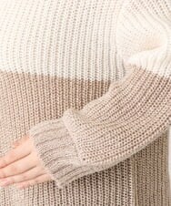 OLFAV25099 eur3(エウルキューブ) 【大きいサイズ】スパンコールコンビニット ベージュ(82)