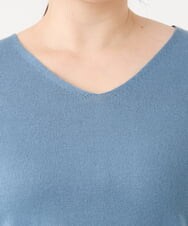 OLFBA06089 eur3(エウルキューブ) 【大きいサイズ/セットアップ対応】バルキーアクリルVネックニット ブルー(55)