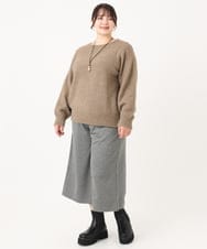 OLFBA10119 eur3(エウルキューブ) 【大きいサイズ】スパンコールシャギーニット モカ(84)
