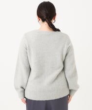 OLFBA10119 eur3(エウルキューブ) 【大きいサイズ】スパンコールシャギーニット ライトグレー(91)