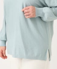 OLFBA18079 eur3(エウルキューブ) 【大きいサイズ】ボートネックラメニット ライトグリーン(30)