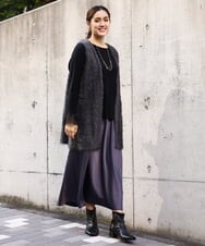 OLFBA21089 eur3(エウルキューブ) 【大きいサイズ】フレアスリーブリブニット ブラック(94)