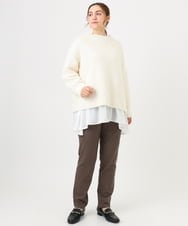 OLFBD02099 eur3(エウルキューブ) 【WEB先行販売】【大きいサイズ】バスケットモールニット アイボリー(80)