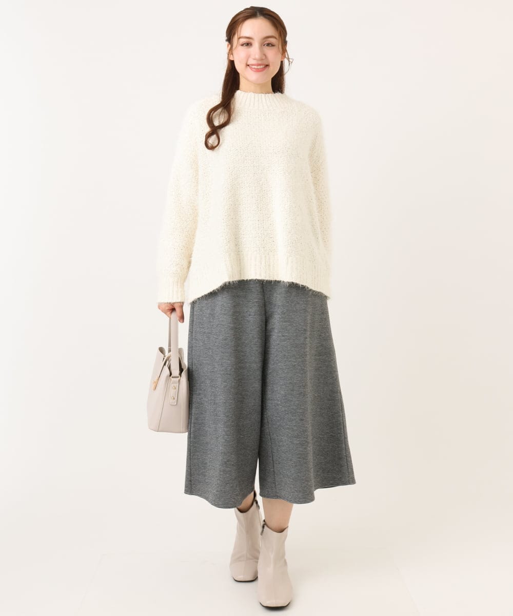 OLFBD02099 eur3(エウルキューブ) 【大きいサイズ】バスケットモールニット アイボリー(80)