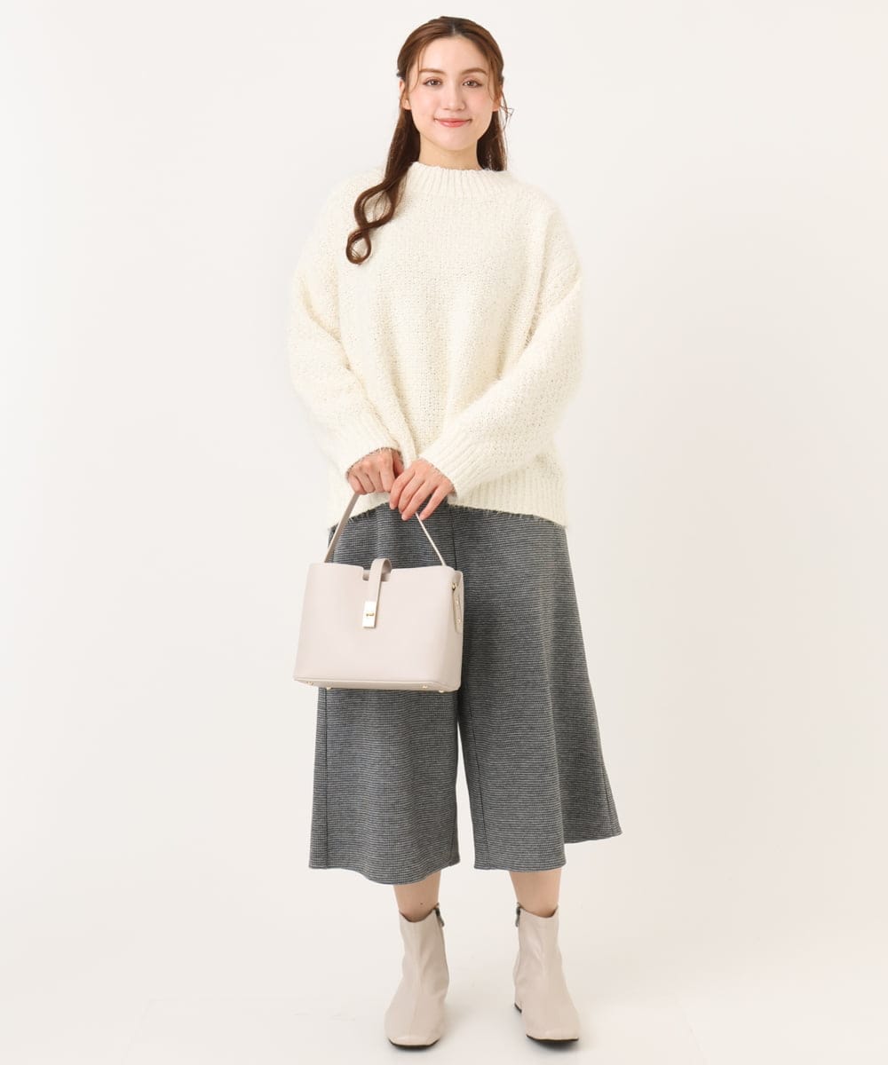 OLFBD02099 eur3(エウルキューブ) 【大きいサイズ】バスケットモールニット アイボリー(80)