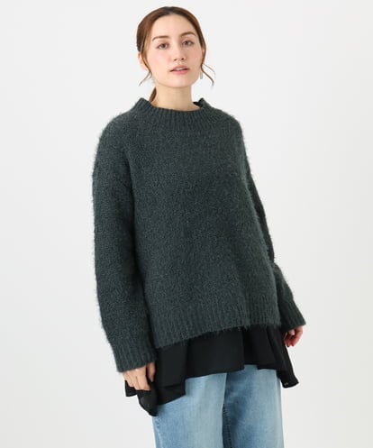 OLFBD02099 eur3 【WEB先行販売】【大きいサイズ】バスケットモールニット