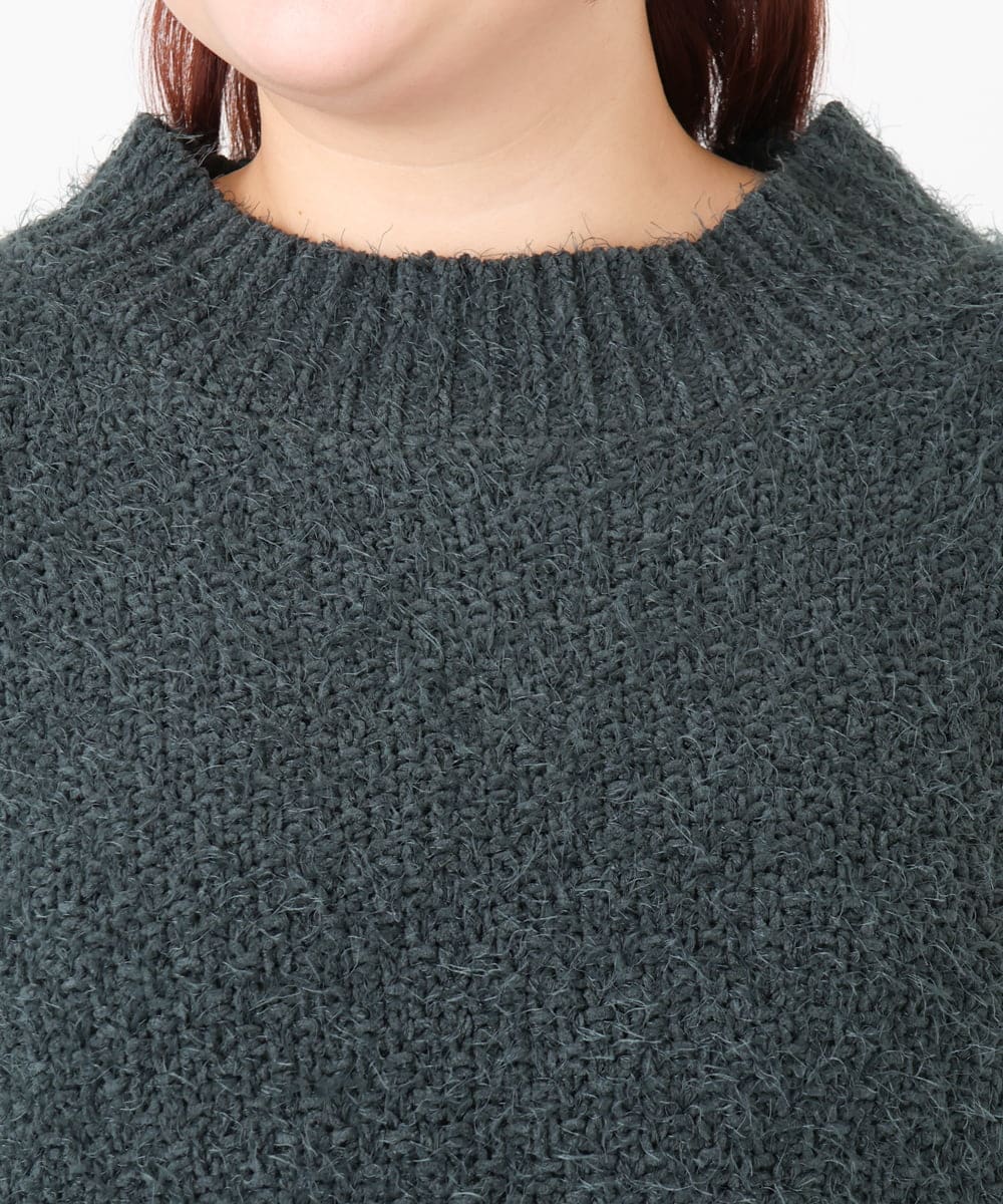 OLFBD02099 eur3(エウルキューブ) 【WEB先行販売】【大きいサイズ】バスケットモールニット ダークグレー(93)