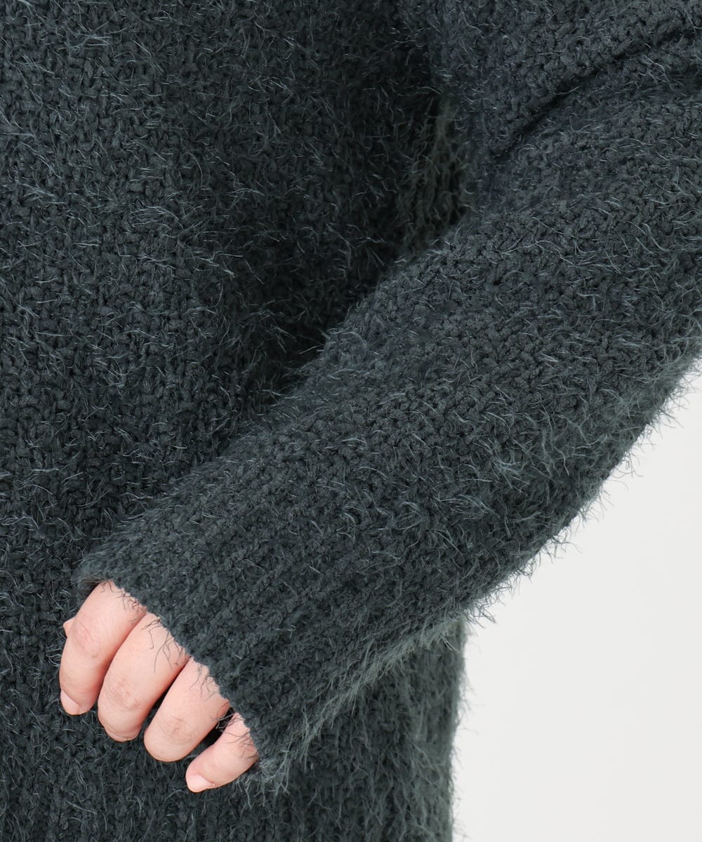 OLFBD02099 eur3(エウルキューブ) 【WEB先行販売】【大きいサイズ】バスケットモールニット ダークグレー(93)