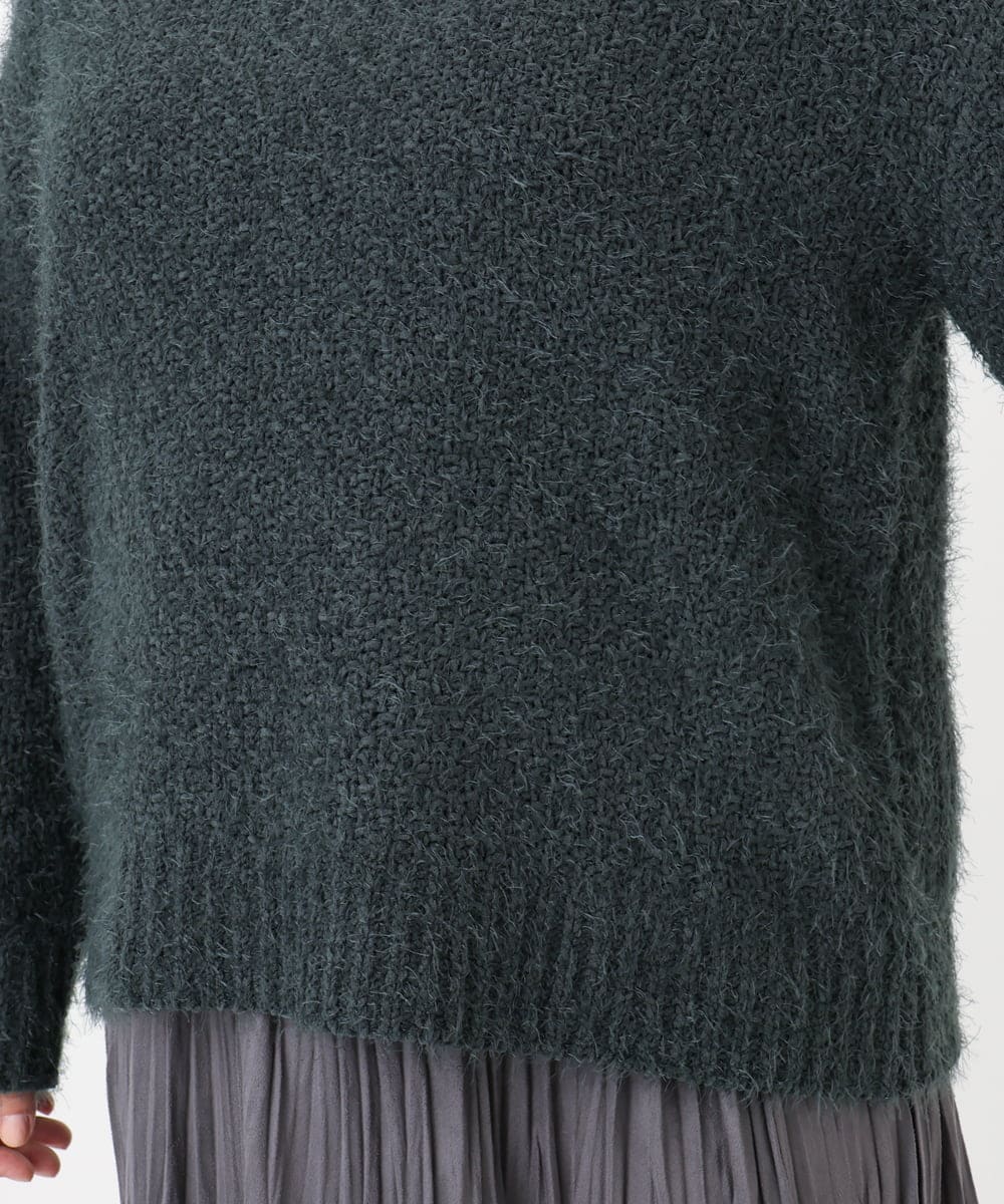 OLFBD02099 eur3(エウルキューブ) 【WEB先行販売】【大きいサイズ】バスケットモールニット ダークグレー(93)