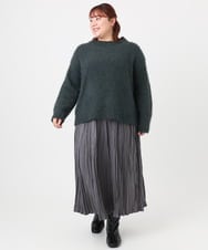 OLFBD02099 eur3(エウルキューブ) 【WEB先行販売】【大きいサイズ】バスケットモールニット ダークグレー(93)