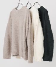 OLFBD02099 eur3(エウルキューブ) 【WEB先行販売】【大きいサイズ】バスケットモールニット ダークグレー(93)