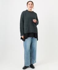 OLFBD02099 eur3(エウルキューブ) 【WEB先行販売】【大きいサイズ】バスケットモールニット ダークグレー(93)