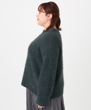 OLFBD02099 eur3(エウルキューブ) 【WEB先行販売】【大きいサイズ】バスケットモールニット ダークグレー(93)