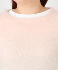 OLFBD15109 eur3(エウルキューブ) 【WEB先行販売】【大きいサイズ】グラデーションシャギーニット ダークブラウン(87)