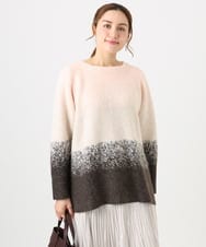 OLFBD15109 eur3(エウルキューブ) 【大きいサイズ】グラデーションシャギーニット ダークブラウン(87)