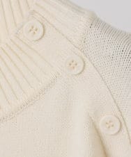 OLFBD16089 eur3(エウルキューブ) 【WEB先行販売】【大きいサイズ】パネルボーダー配色ラインニット アイボリー(80)