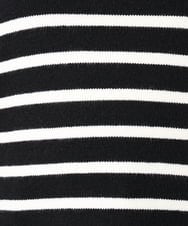 OLFBD16089 eur3(エウルキューブ) 【WEB先行販売】【大きいサイズ】パネルボーダー配色ラインニット ブラック(94)