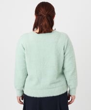 OLFBD17099 eur3(エウルキューブ) 【WEB先行販売】【大きいサイズ】キラキラシャギーニット ライトグリーン(30)