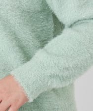 OLFBD17099 eur3(エウルキューブ) 【WEB先行販売】【大きいサイズ】キラキラシャギーニット ライトグリーン(30)