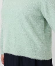 OLFBD17099 eur3(エウルキューブ) 【WEB先行販売】【大きいサイズ】キラキラシャギーニット ライトグリーン(30)