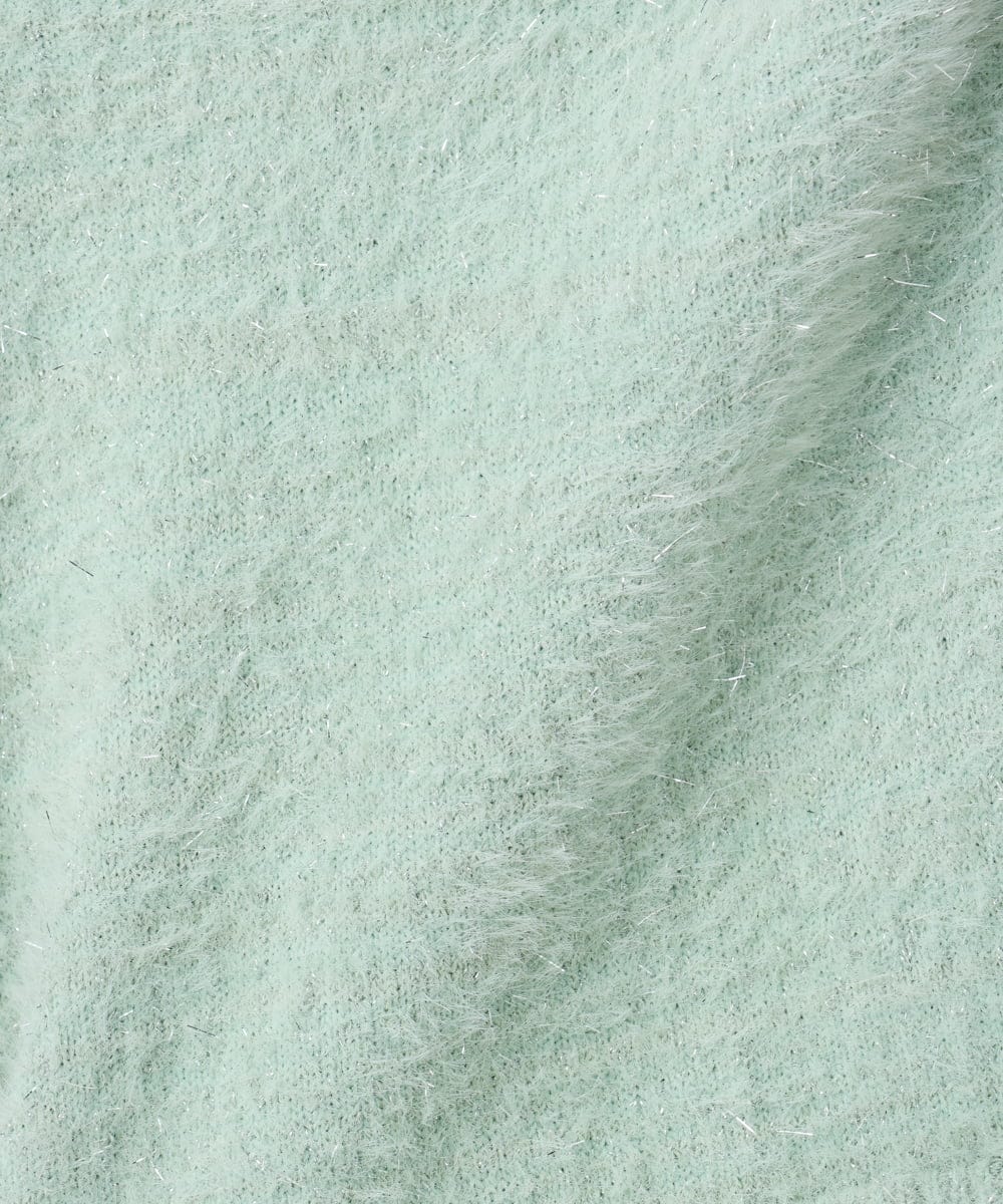 OLFBD17099 eur3(エウルキューブ) 【WEB先行販売】【大きいサイズ】キラキラシャギーニット ライトグリーン(30)