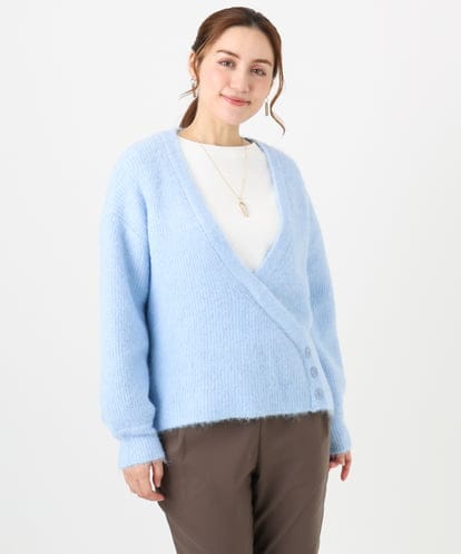 OLFBD18079 eur3 【WEB先行販売】【大きいサイズ/a.v.v×eur3】カシュクール風ニット