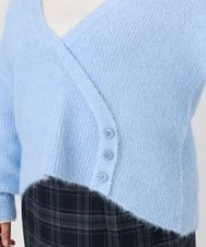 OLFBD18079 eur3(エウルキューブ) 【WEB先行販売】【大きいサイズ/a.v.v×eur3】カシュクール風ニット ライトブルー(50)