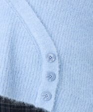 OLFBD18079 eur3(エウルキューブ) 【WEB先行販売】【大きいサイズ/a.v.v×eur3】カシュクール風ニット ライトブルー(50)