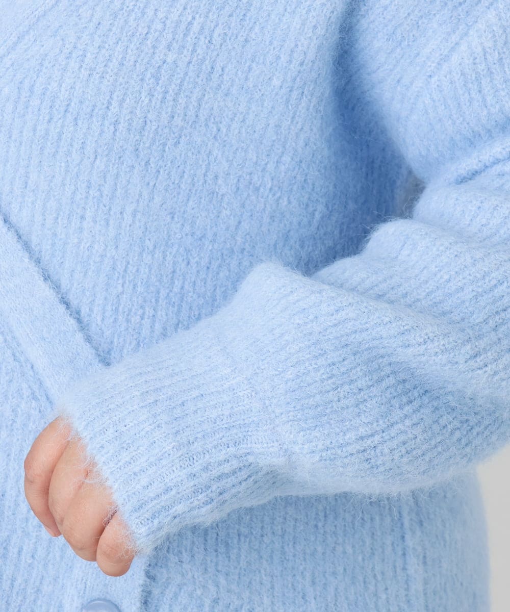 OLFBD18079 eur3(エウルキューブ) 【WEB先行販売】【大きいサイズ/a.v.v×eur3】カシュクール風ニット ライトブルー(50)