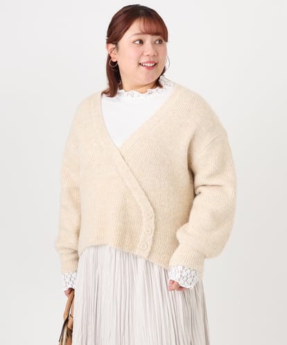 OLFBD18079 eur3 【WEB先行販売】【大きいサイズ/a.v.v×eur3】カシュクール風ニット