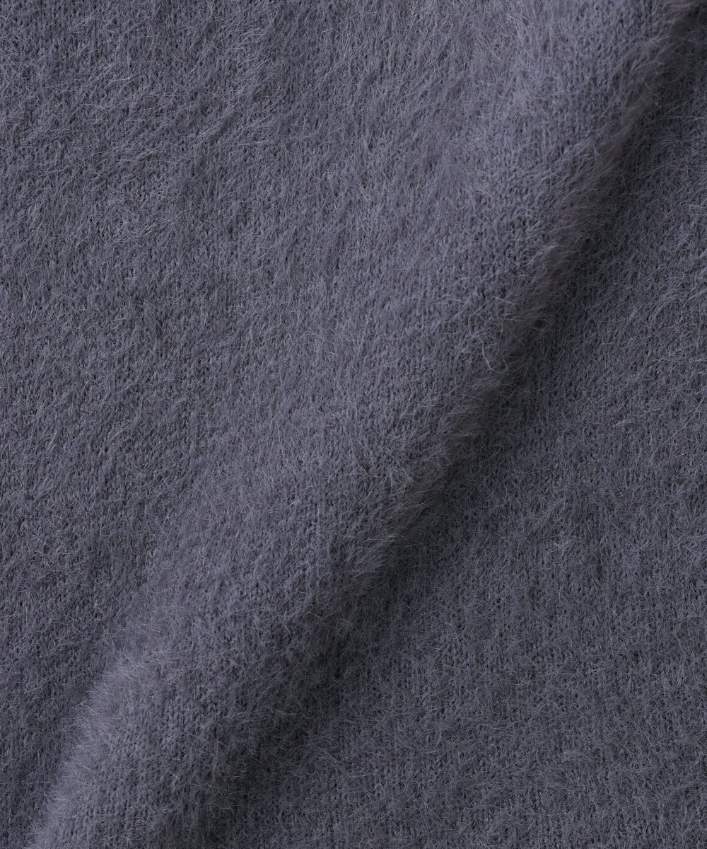 OLFBD19069 eur3(エウルキューブ) 【WEB先行販売】【大きいサイズ/a.v.v×eur3】フェザーヤーンVネックニット ダークグレー(93)