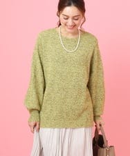 OLFBD20119 eur3(エウルキューブ) 【WEB先行販売】【大きいサイズ】ミックスヤーンニット イエロー(25)