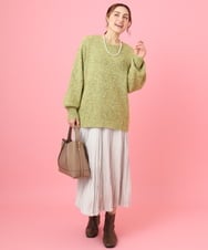 OLFBD20119 eur3(エウルキューブ) 【WEB先行販売】【大きいサイズ】ミックスヤーンニット イエロー(25)