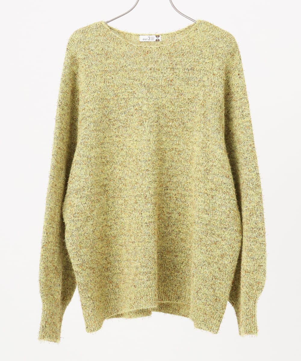 OLFBD20119 eur3(エウルキューブ) 【WEB先行販売】【大きいサイズ】ミックスヤーンニット イエロー(25)