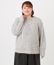 OLFBD20119 eur3(エウルキューブ) 【WEB先行販売】【大きいサイズ】ミックスヤーンニット ホワイト(90)