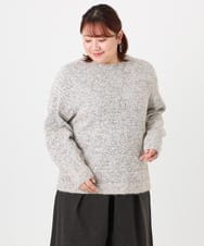 OLFBD20119 eur3(エウルキューブ) 【WEB先行販売】【大きいサイズ】ミックスヤーンニット ホワイト(90)