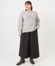 OLFBD20119 eur3(エウルキューブ) 【WEB先行販売】【大きいサイズ】ミックスヤーンニット ホワイト(90)