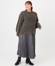 OLFBD20119 eur3(エウルキューブ) 【WEB先行販売】【大きいサイズ】ミックスヤーンニット ダークグレー(93)