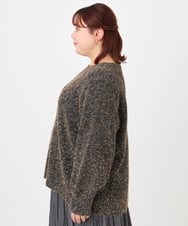 OLFBD20119 eur3(エウルキューブ) 【WEB先行販売】【大きいサイズ】ミックスヤーンニット ダークグレー(93)