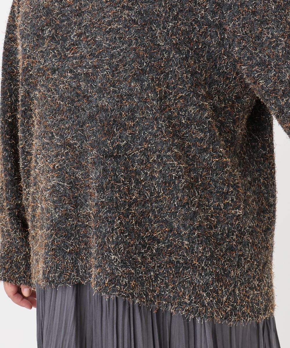 OLFBD20119 eur3(エウルキューブ) 【WEB先行販売】【大きいサイズ】ミックスヤーンニット ダークグレー(93)