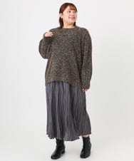 OLFBD20119 eur3(エウルキューブ) 【WEB先行販売】【大きいサイズ】ミックスヤーンニット ダークグレー(93)