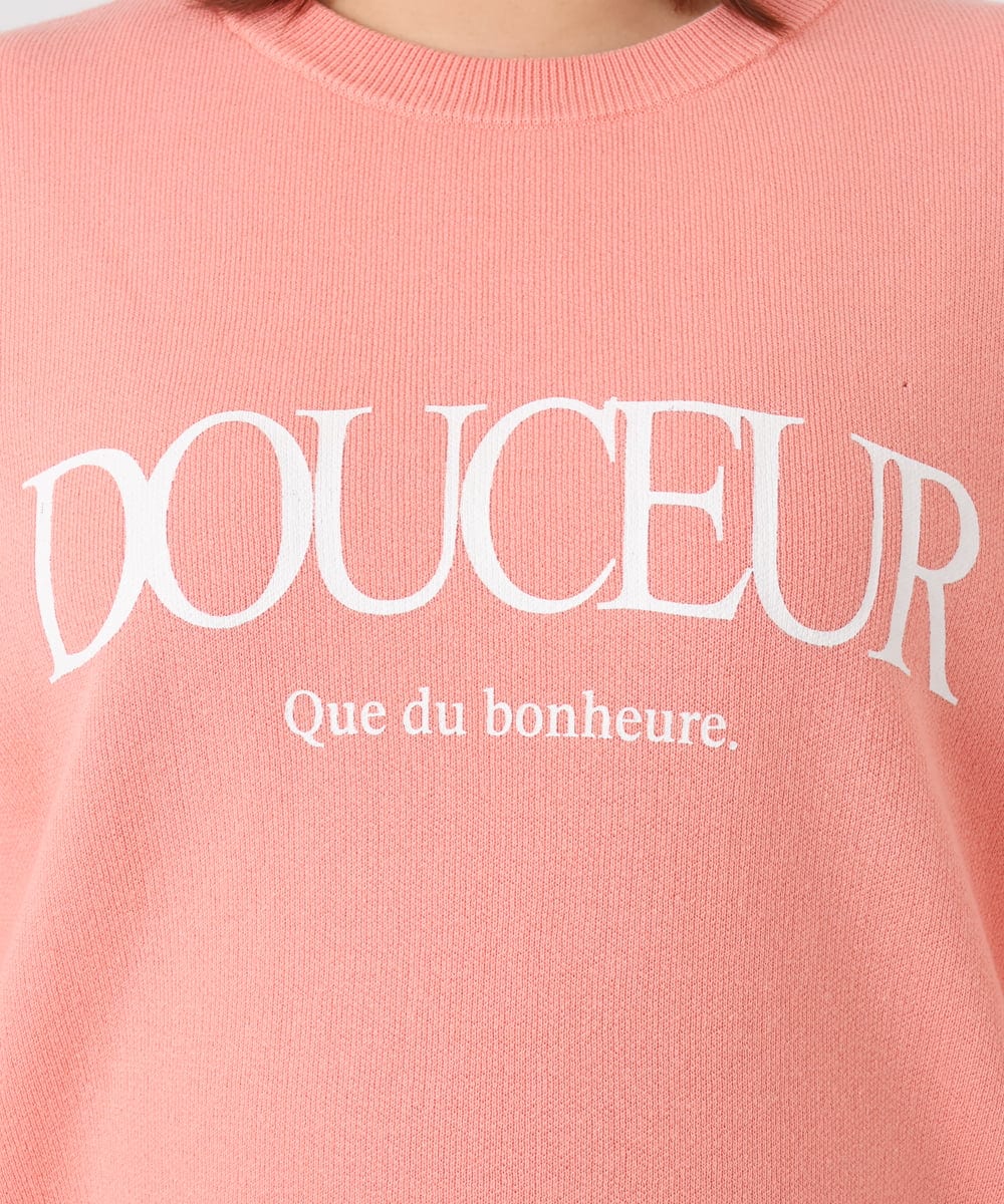 OLFBD22089 eur3(エウルキューブ) 【WEB先行販売】【大きいサイズ】ロゴスウェットライクニット オレンジ(15)