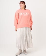 OLFBD22089 eur3(エウルキューブ) 【WEB先行販売】【大きいサイズ】ロゴスウェットライクニット オレンジ(15)