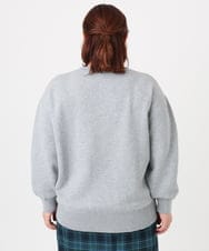 OLFBD22089 eur3(エウルキューブ) 【WEB先行販売】【大きいサイズ】ロゴスウェットライクニット グレー(92)