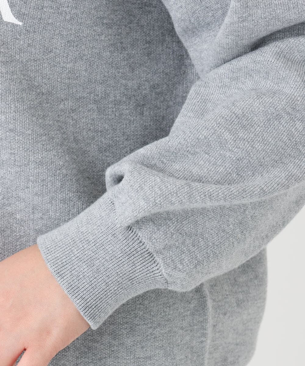 OLFBD22089 eur3(エウルキューブ) 【WEB先行販売】【大きいサイズ】ロゴスウェットライクニット グレー(92)
